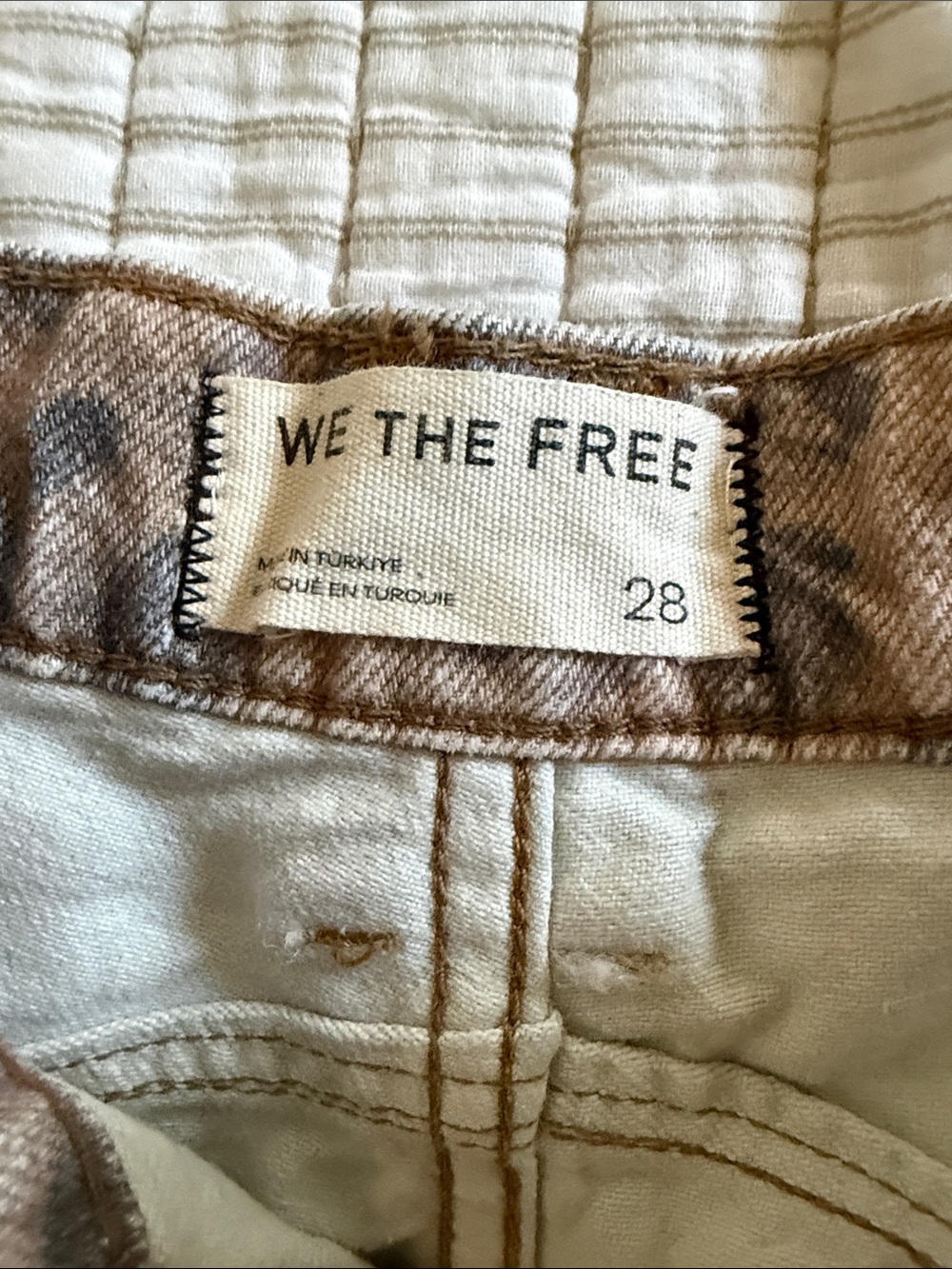We The Free Leopard Good Luck Barrel Jean - Picture 2 of 3